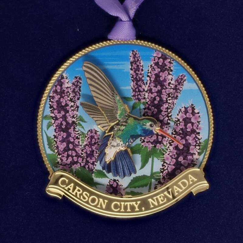Hummingbird Floral Ornament
