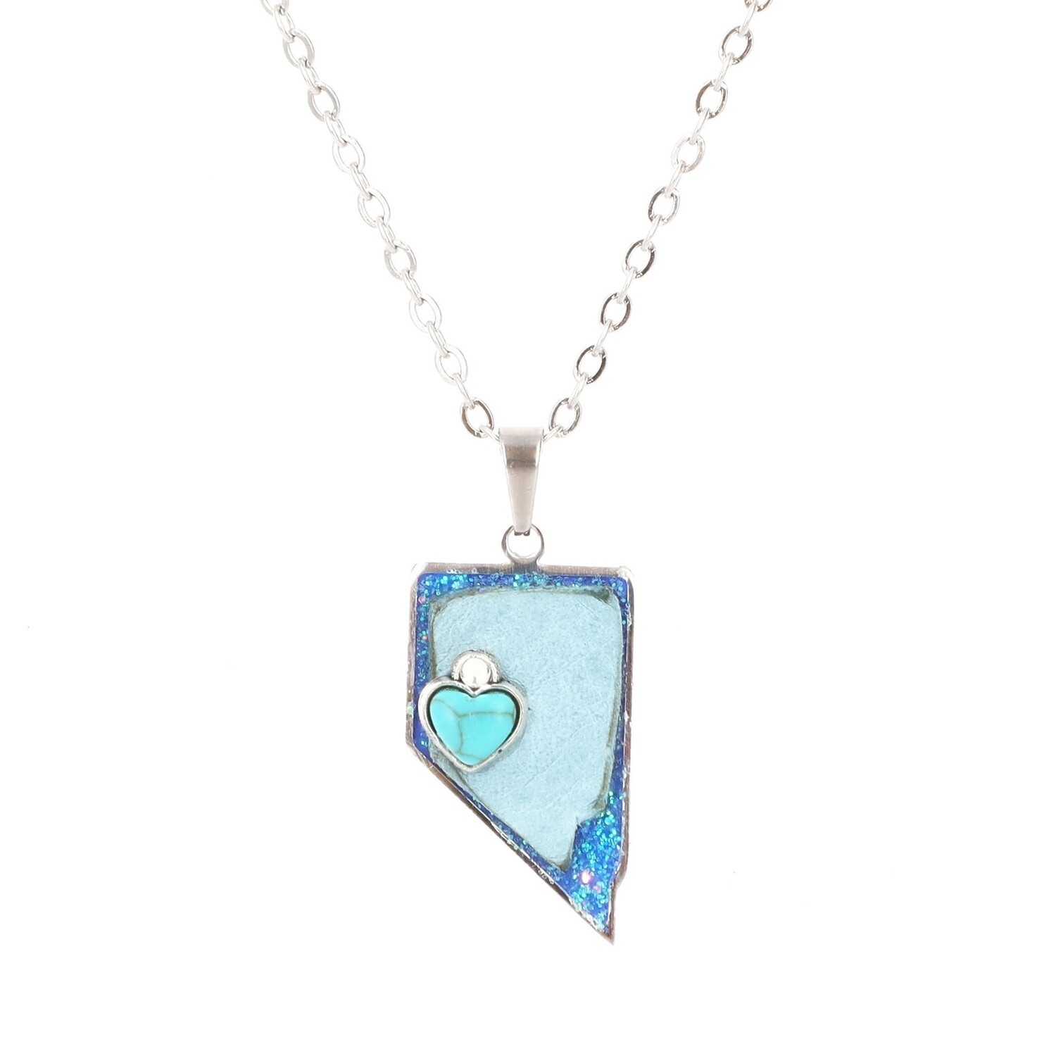 Nevada Necklace w/ Turquoise Heart
