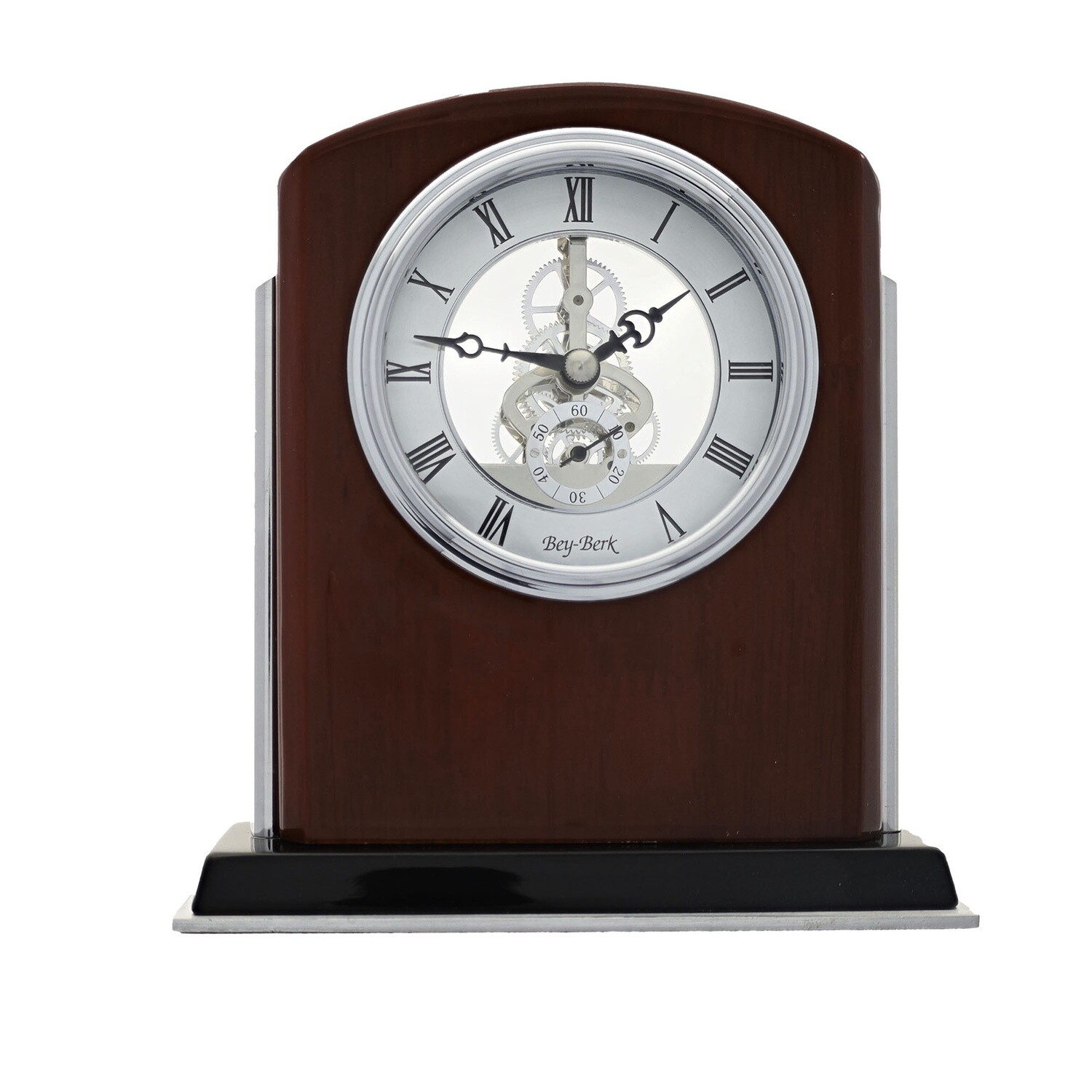 Chelsea Mahogany Wood Skeleton Clock