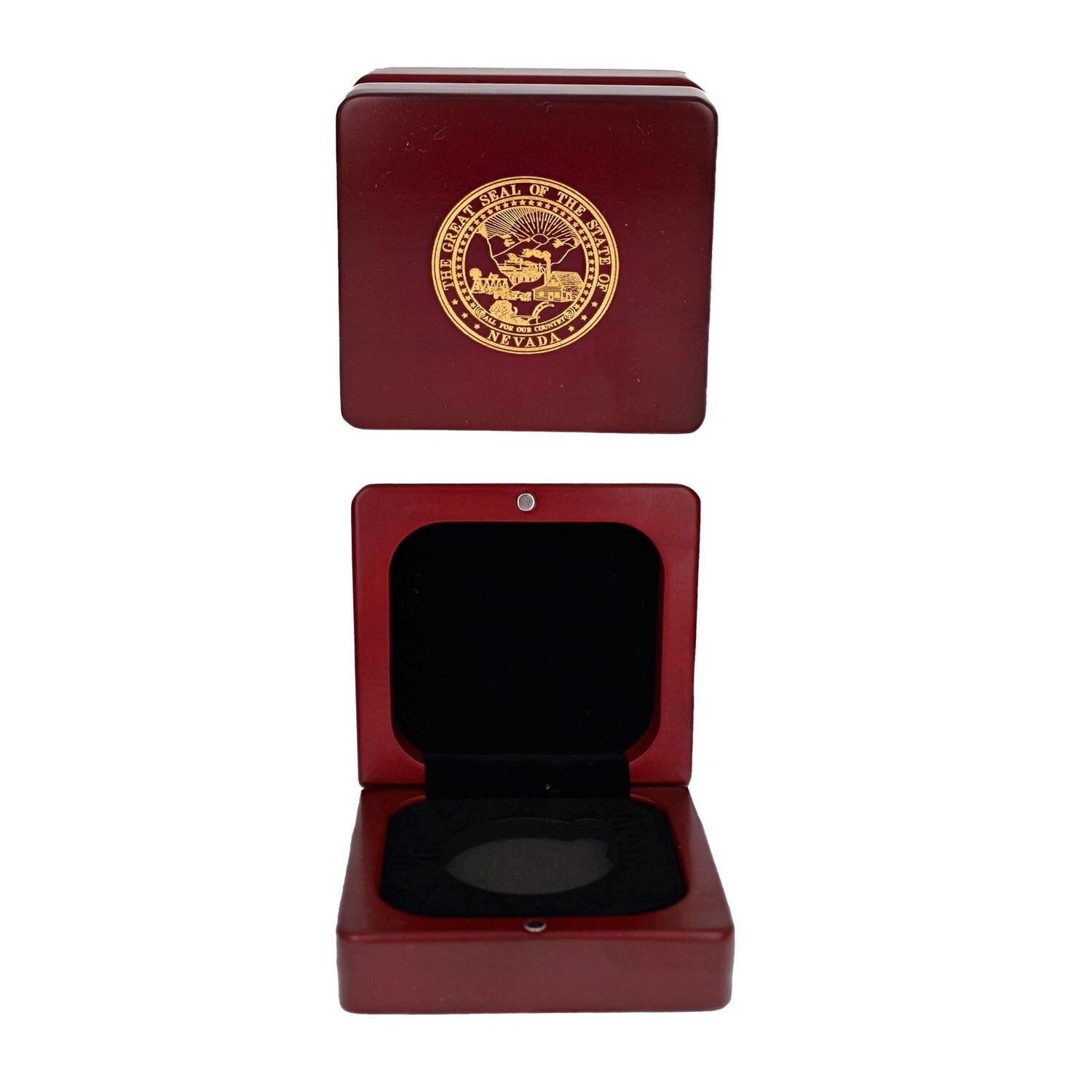 Nevada State Seal Coin Box Rosewood