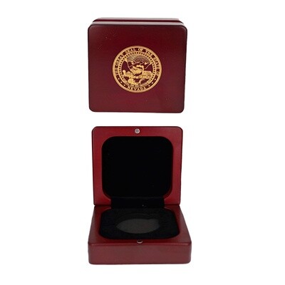 Nevada State Seal Coin Box Rosewood