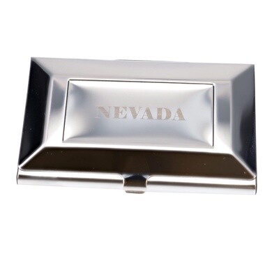 Silver Finish Business Card Holder