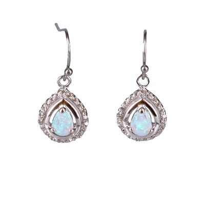Opal & Silver Earrings