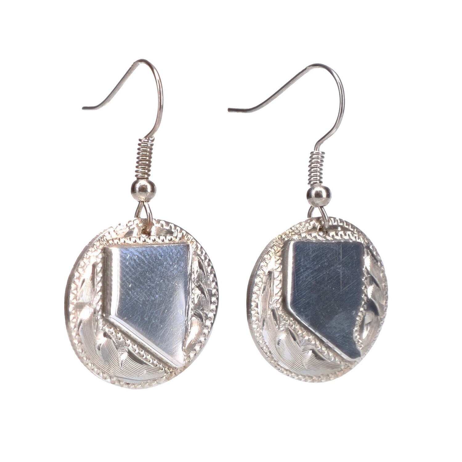 Nevada Shaped Earrings Tooled