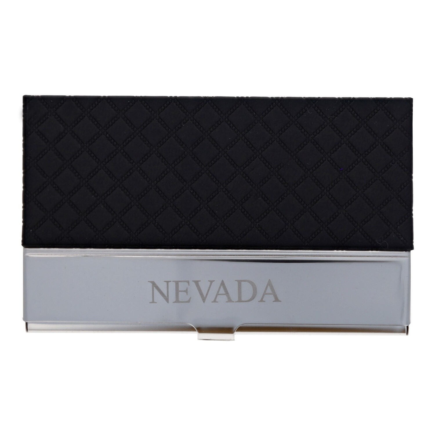 Nevada Business Card Holder in Black Leather