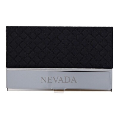 Nevada Business Card Holder in Black Leather