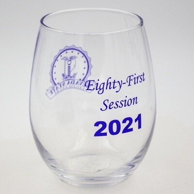 81st Session 2021 Stemless Wine Glass 15oz.