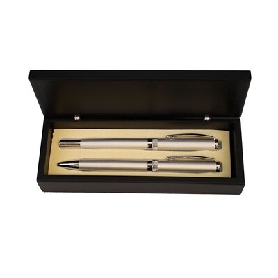 Roller Ball Pen Set with Silver Filled State Seal