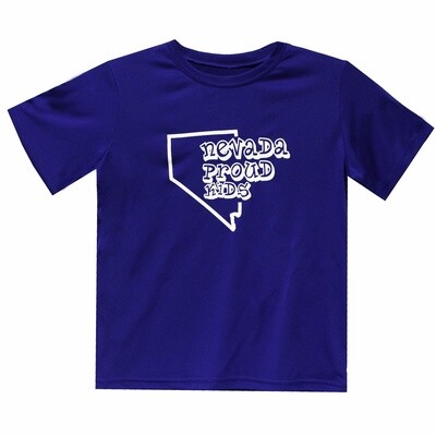 Kids T-Shirt in Royal with Nevada Proud Kids logo