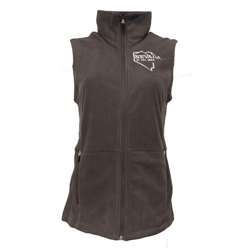 Micro Fleece Vest in Pewter