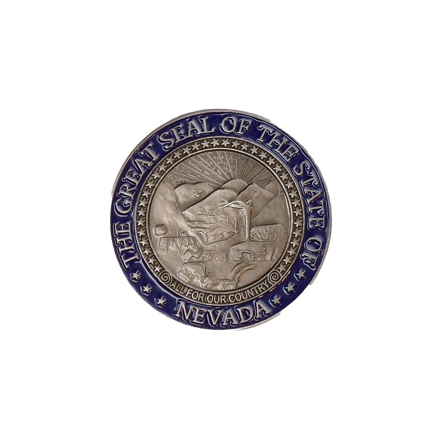 Nevada Seal Magnet, Steel w/ Blue Trim