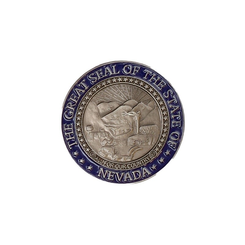 Nevada Seal Magnet, Steel w/ Blue Trim