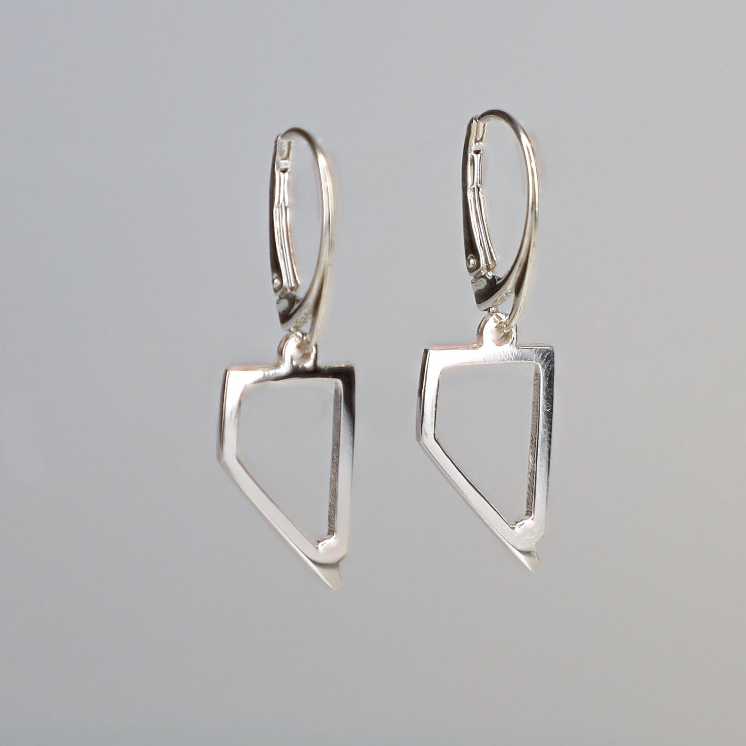 Silver Nevada Outline Earrings