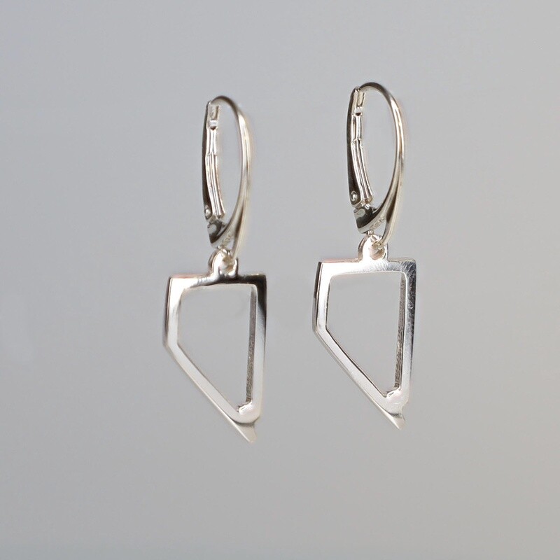 Silver Nevada Outline Earrings