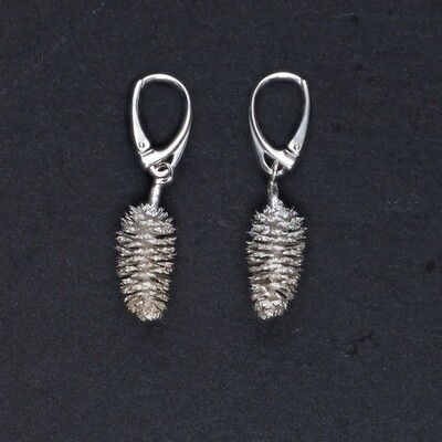 Pinecone Sterling Silver Earrings