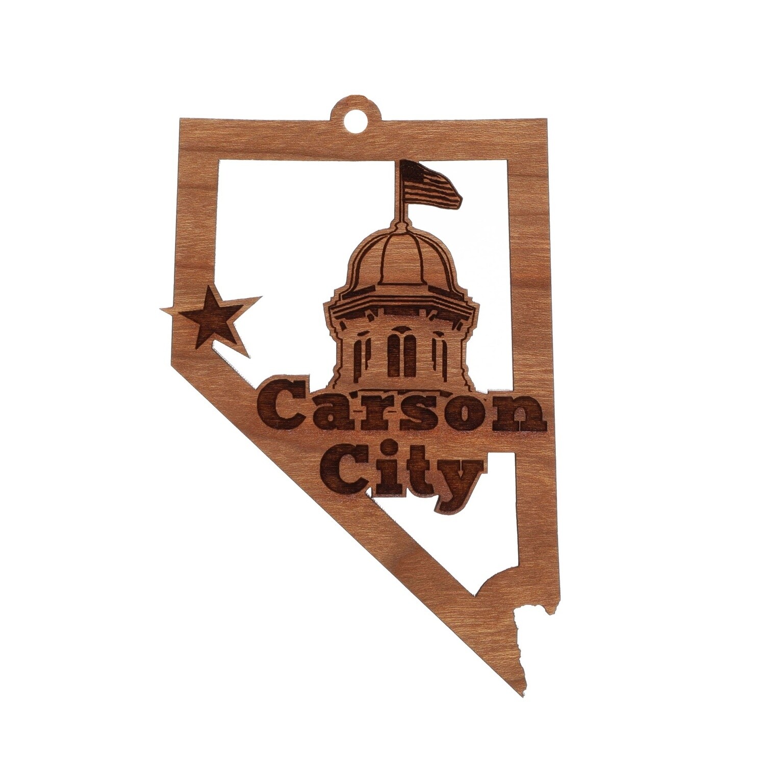 Carson City Wood Ornament