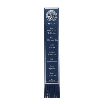 Leather Bookmark Blue- Nevada Facts