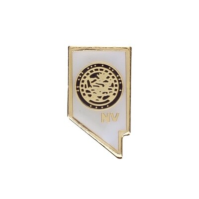 Lapel Pin - Shape of Nevada w/State Seal