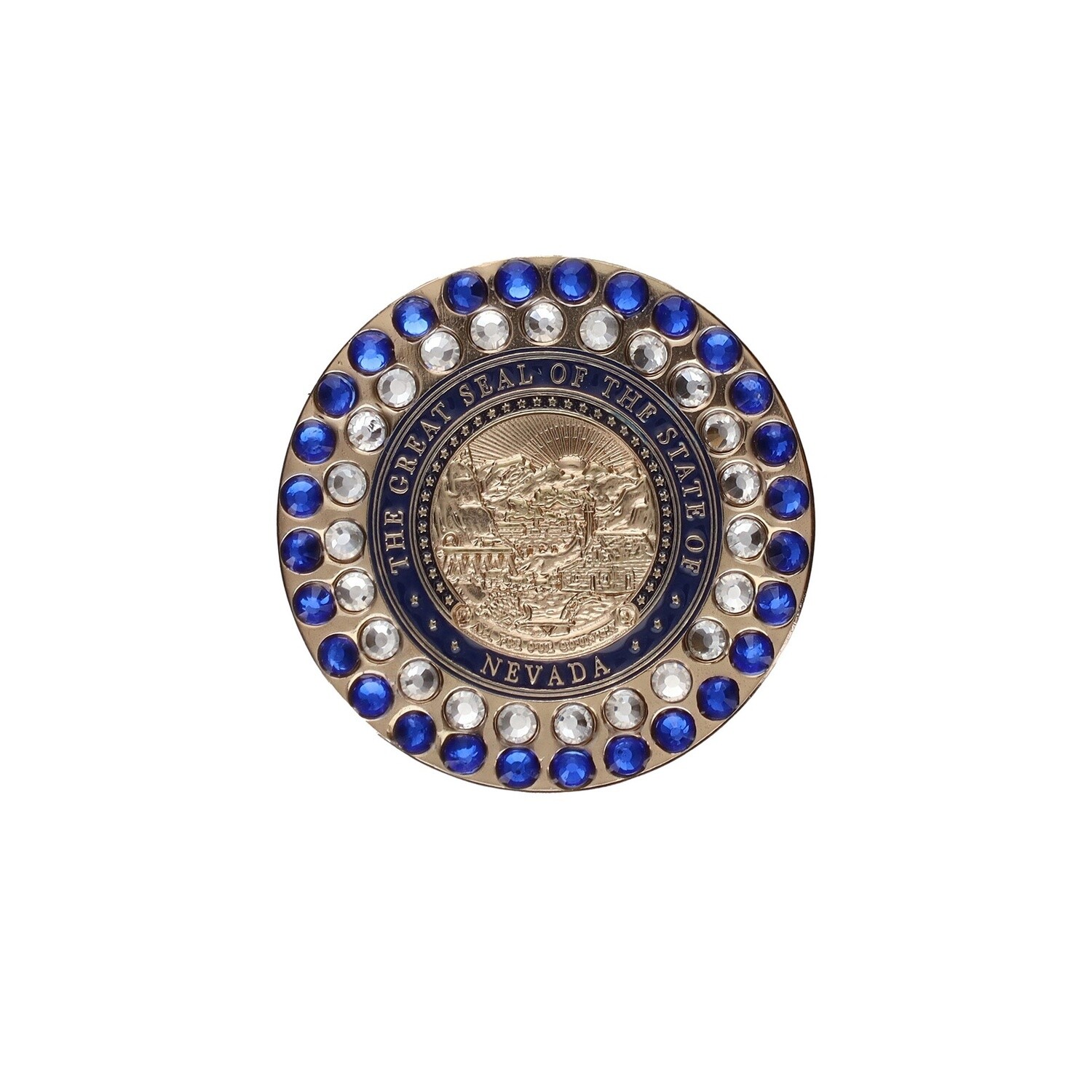 Nevada Seal Lapel Pin w/ Crystals (2 Color Options)