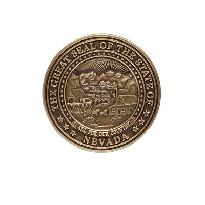 Nevada Seal Lapel Pin, Antique Bronze