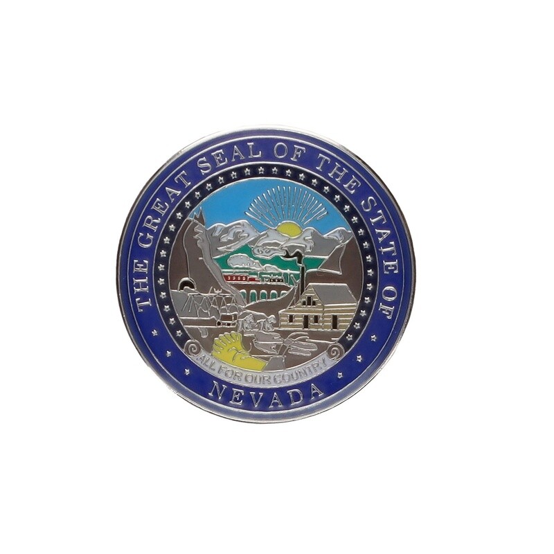 Color State Seal Lapel Pin - 1&quot;