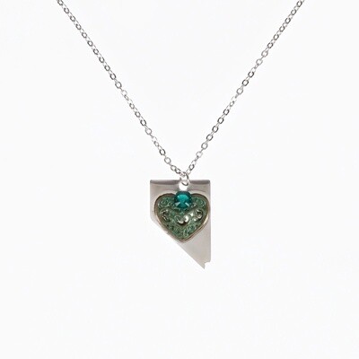 Nevada Necklace with Patina Heart