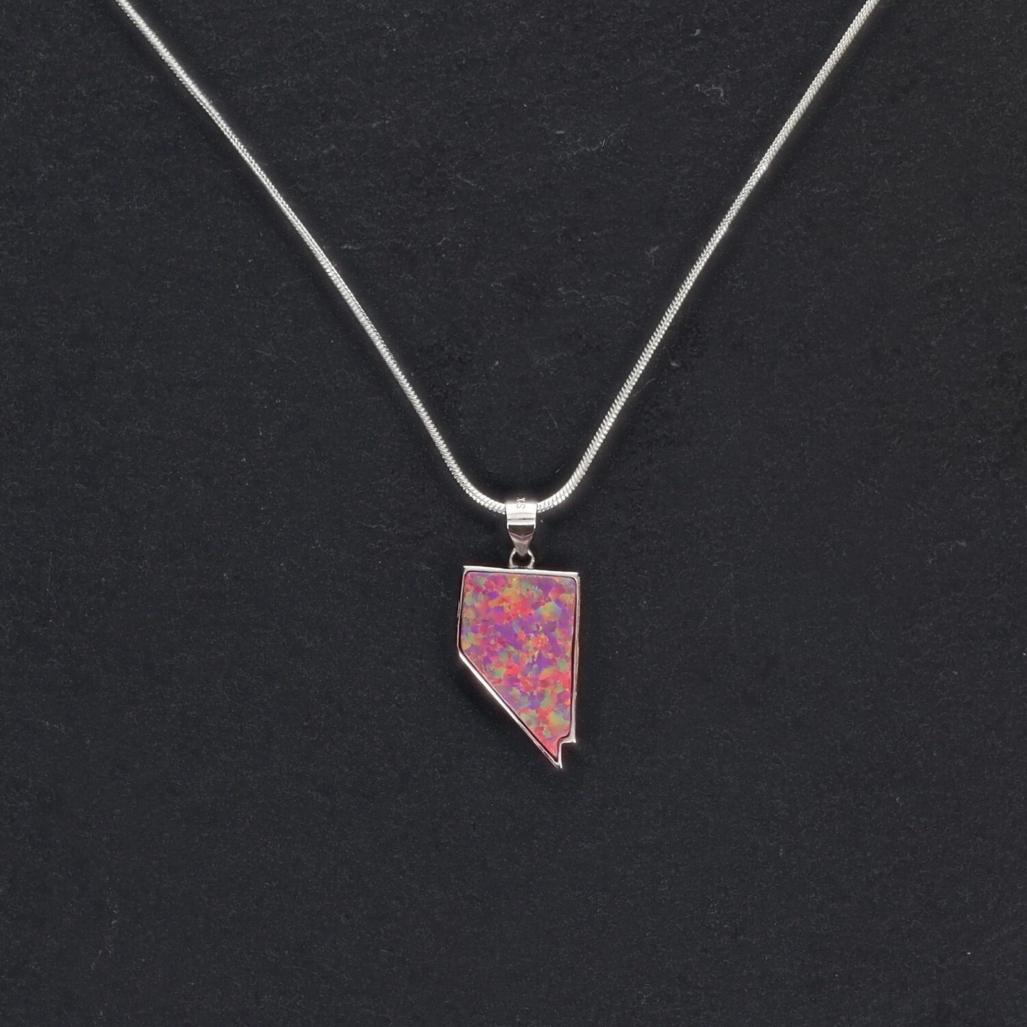Pink Fire Opal Nevada Necklace, Large