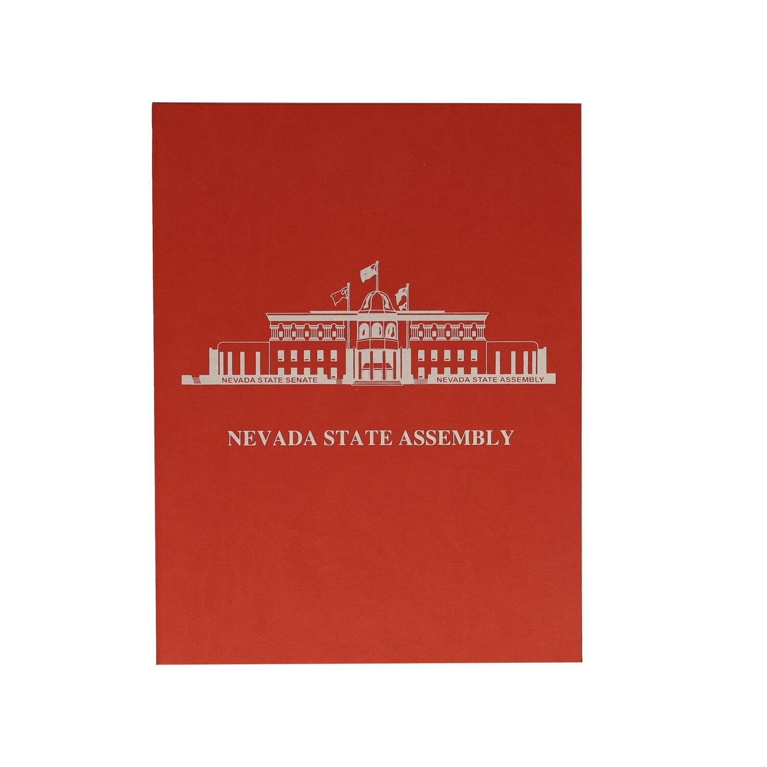 Nevada State Assembly Pad Holder, Nuba Red (2 Options), Size: 9&quot;x12&quot;