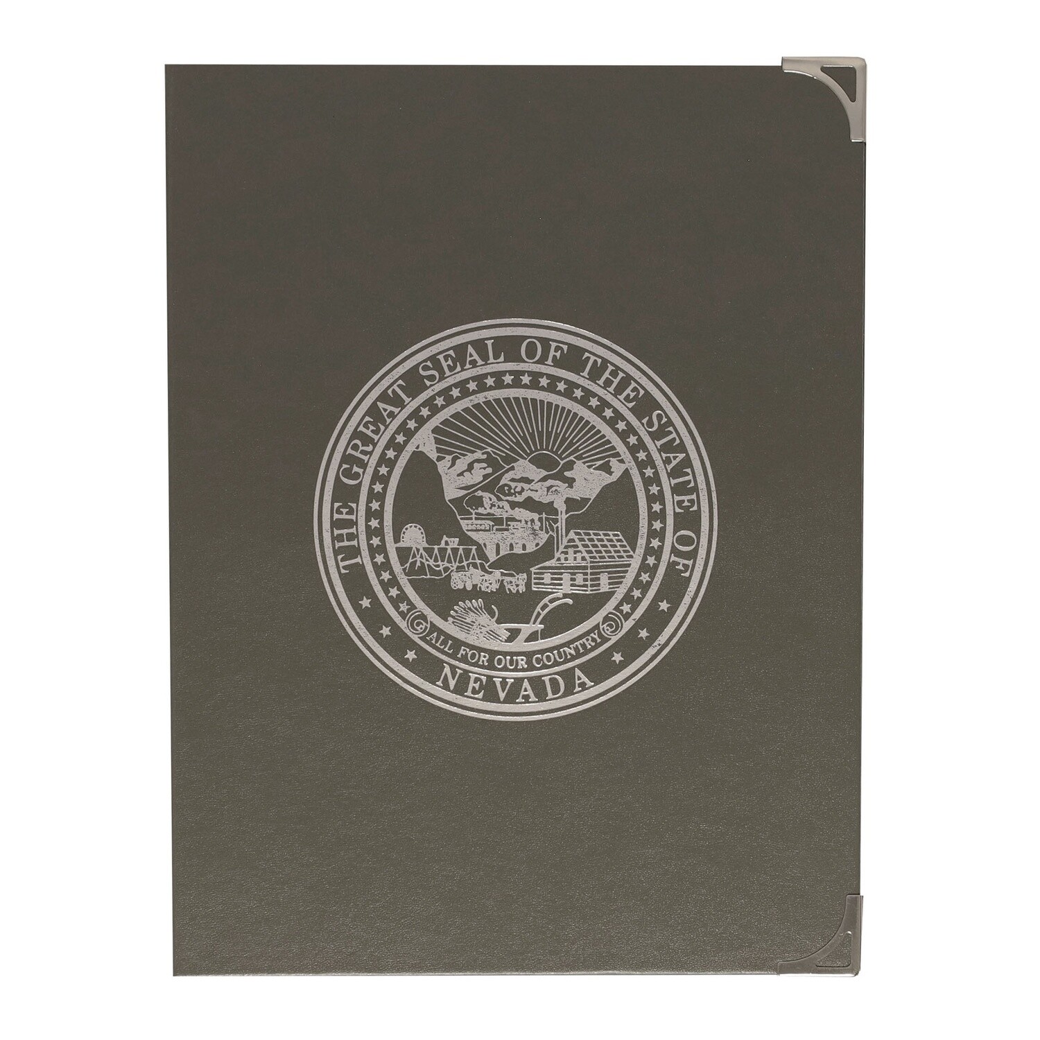 Nevada State Seal Pad Holder, Gray (2 Options), Size: 9&quot;x12&quot;