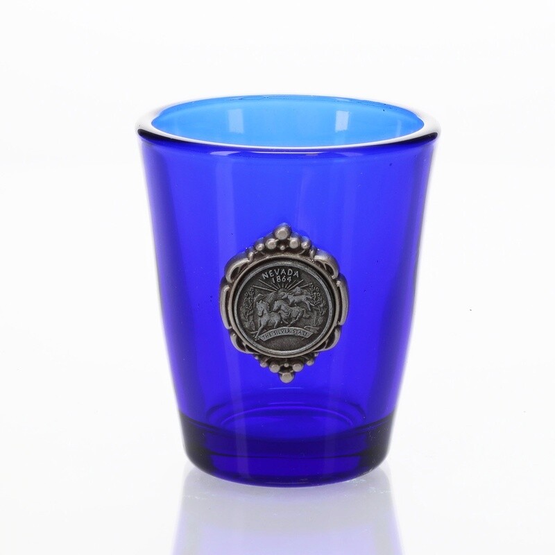 Nevada Cameo Blue Shot Glass