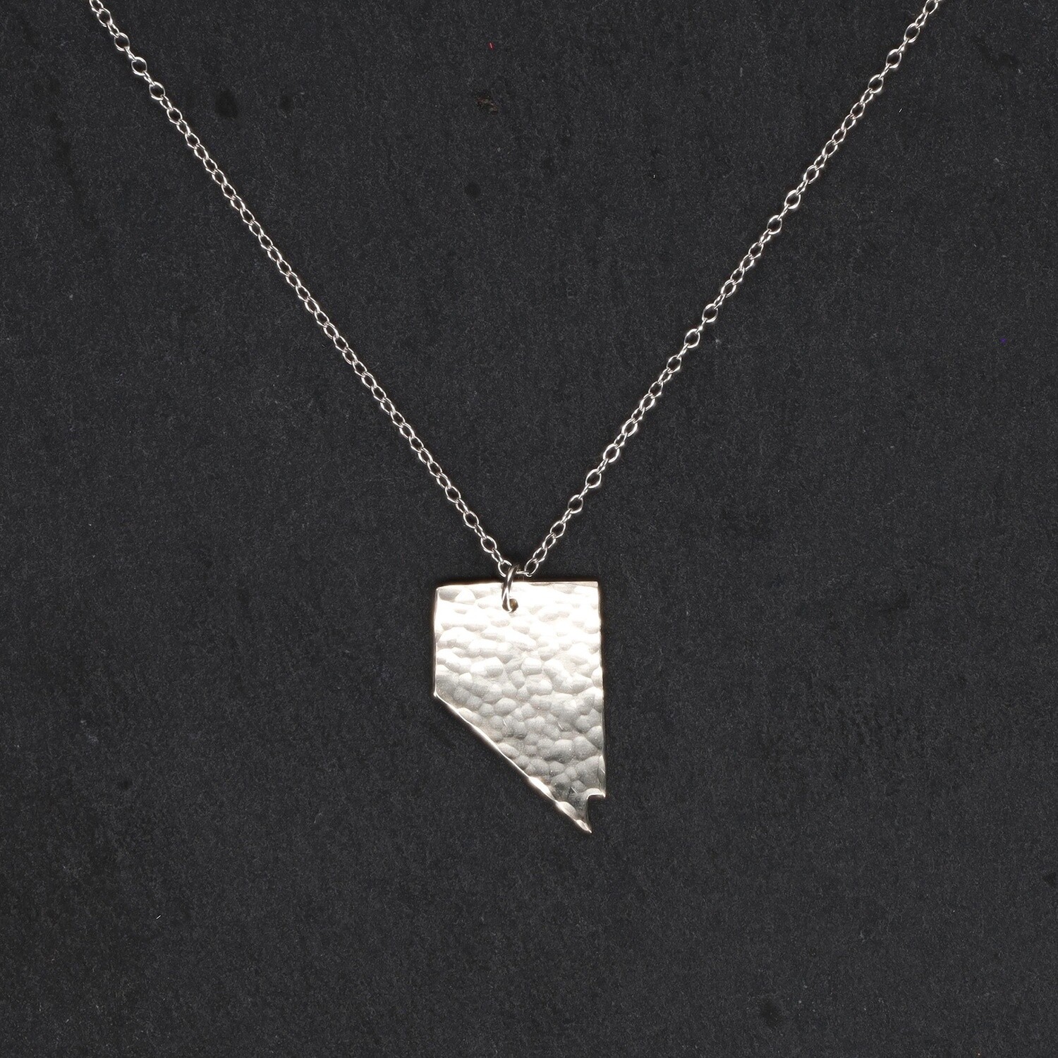 Hammered 18&quot; Silver Necklace