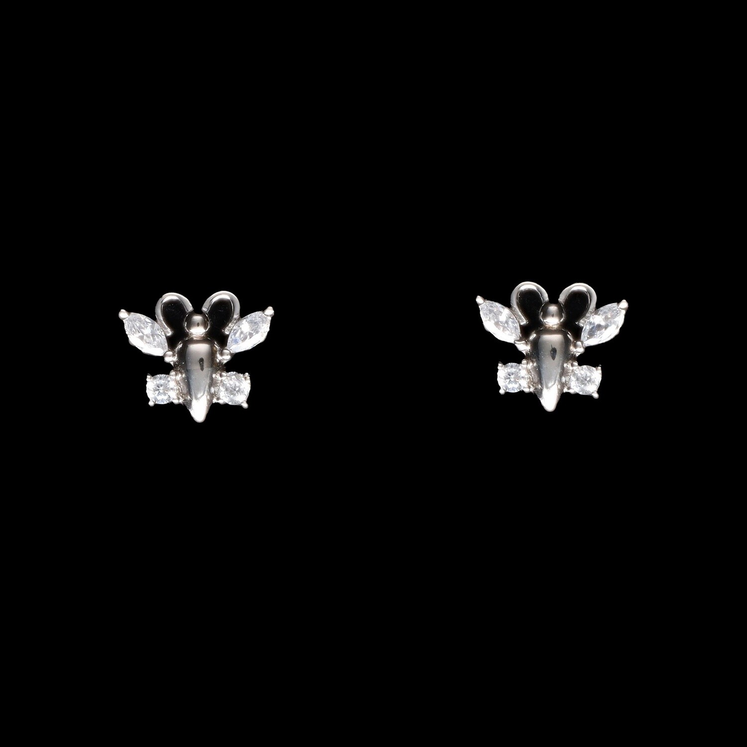 Crystal Butterfly Post Earrings