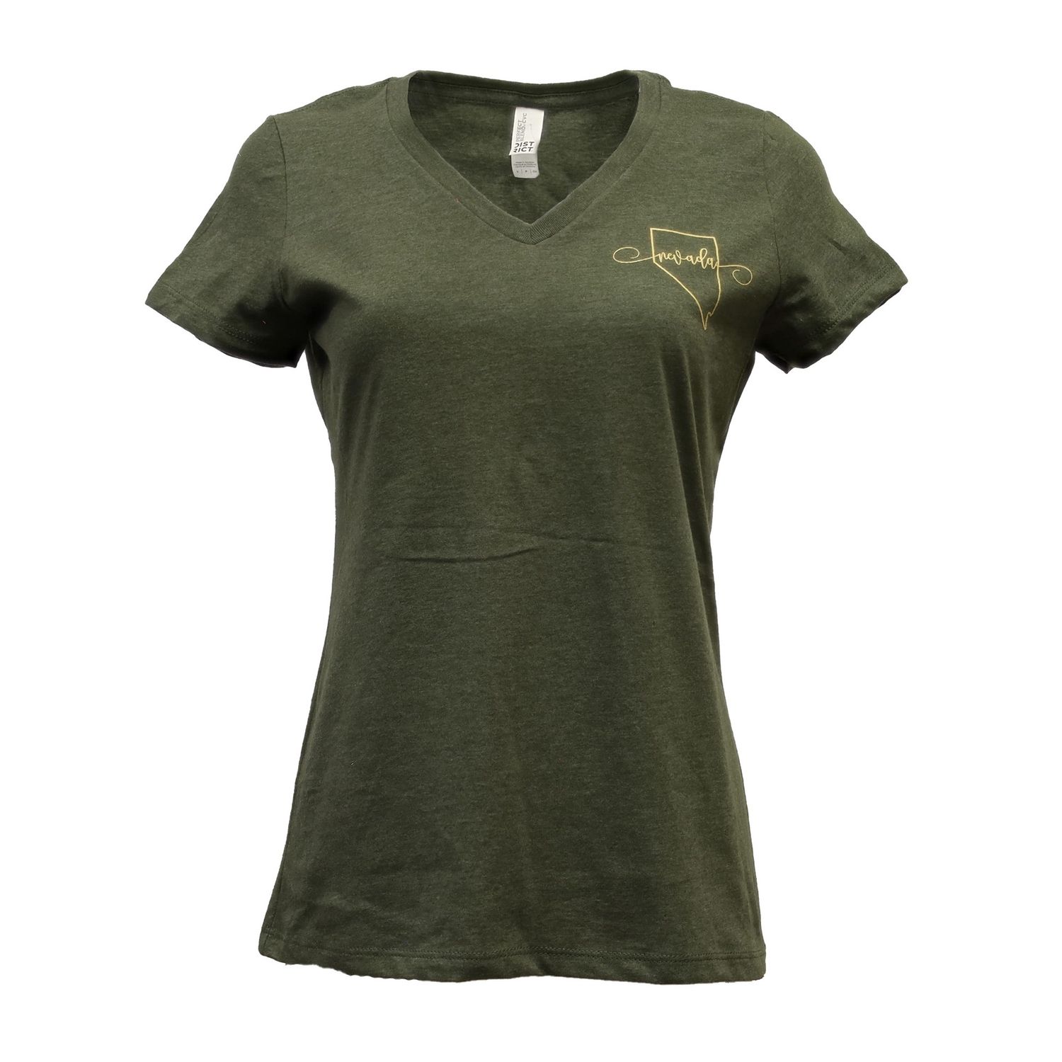Ladies V neck, Heathered Olive