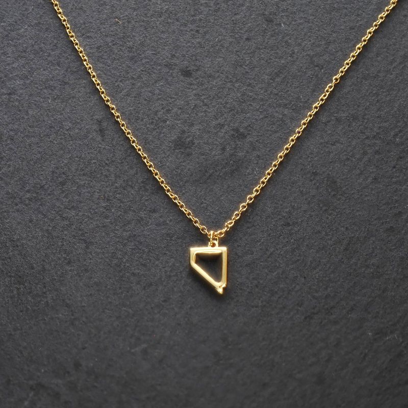 State of Nevada Gold Outline Necklace