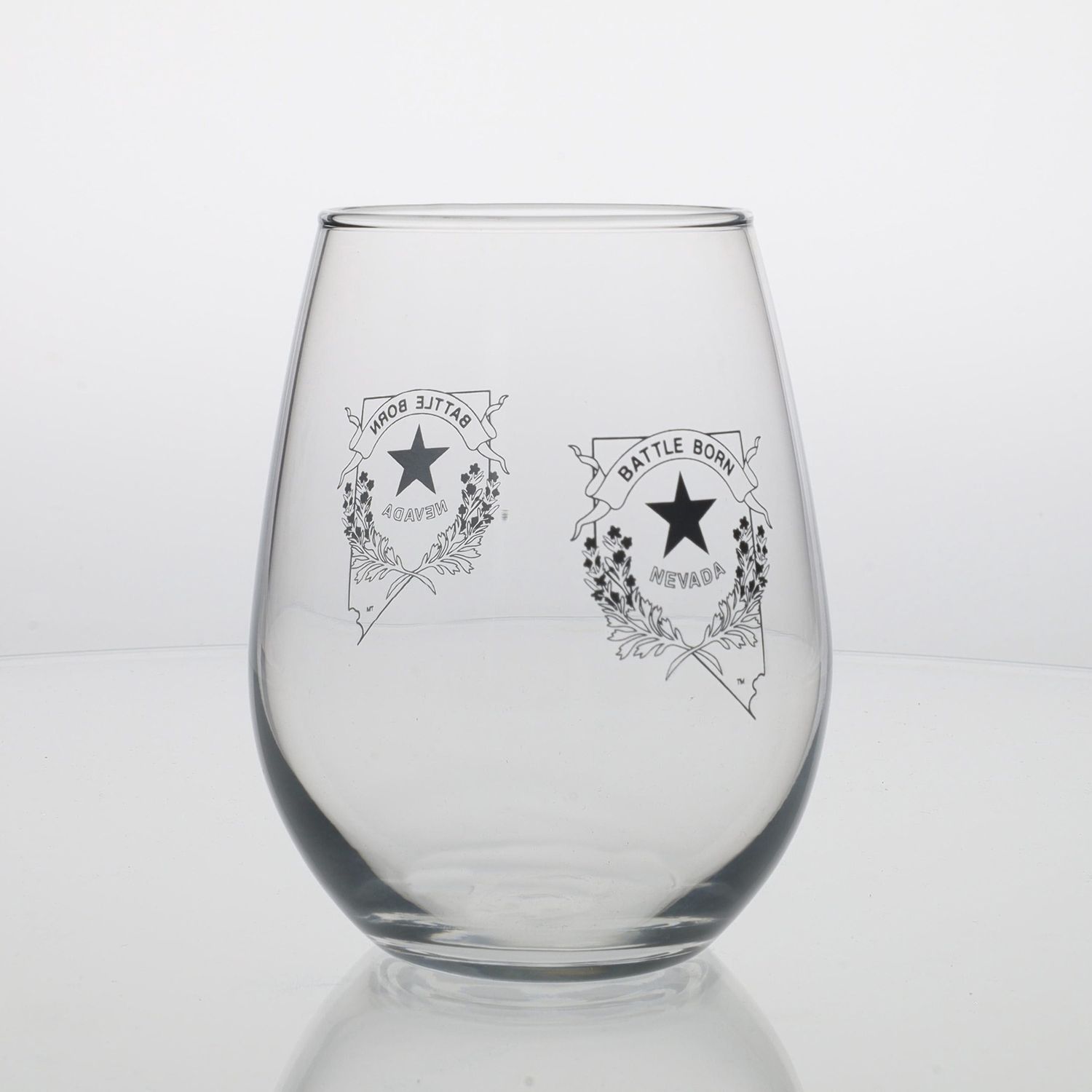 Battle Born Stemless Wine Glass