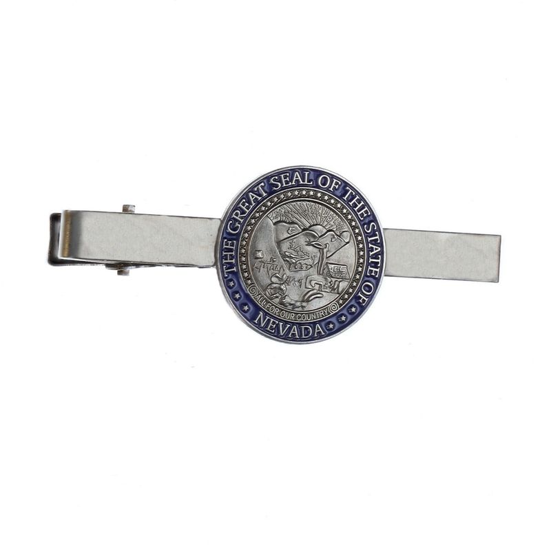 Nevada Seal Tie Bar, Steel w/ Blue Trim