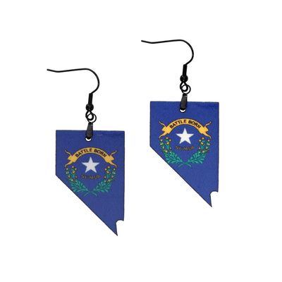 NV Wooden Earrings, Battle Born