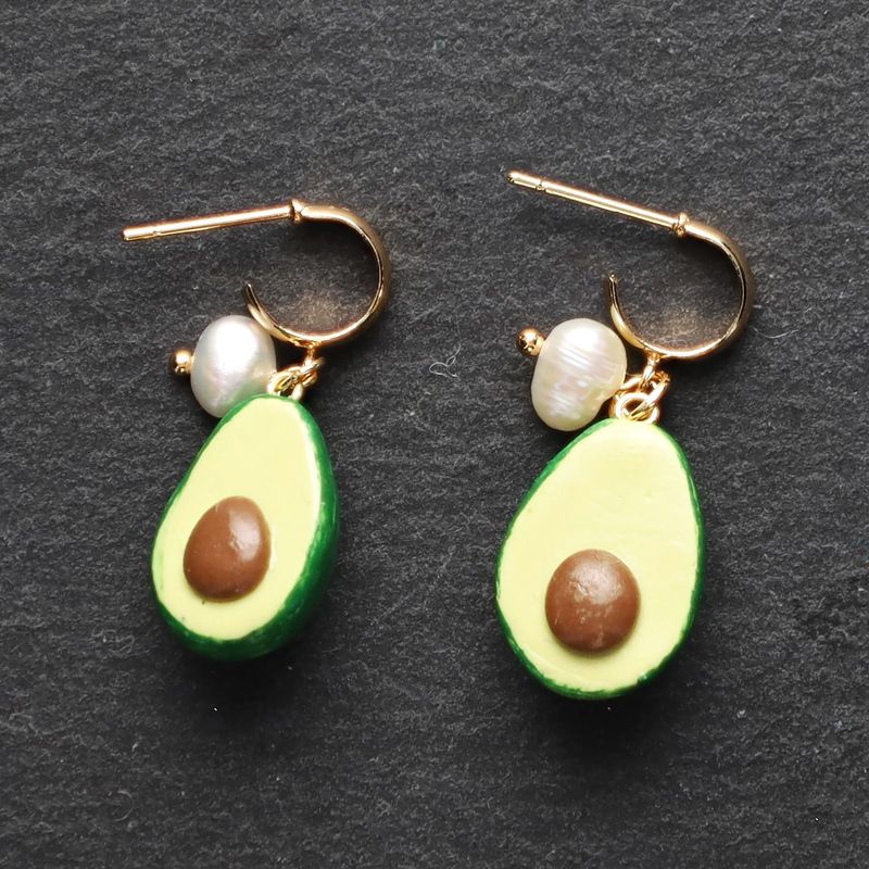 Avocado Clay Earrings