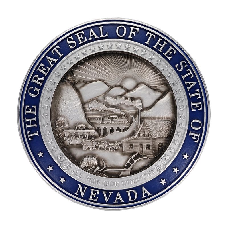 15&quot; 3D Silver &amp; Blue Nevada State Seal