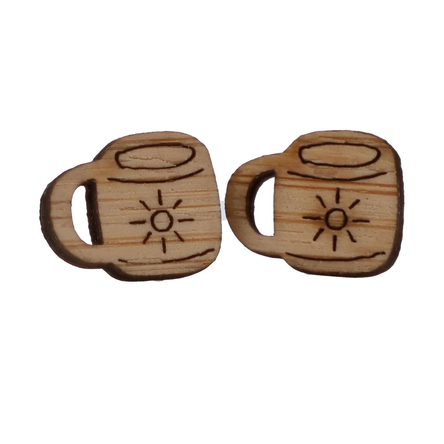 Scroll Mug Bamboo Earrings