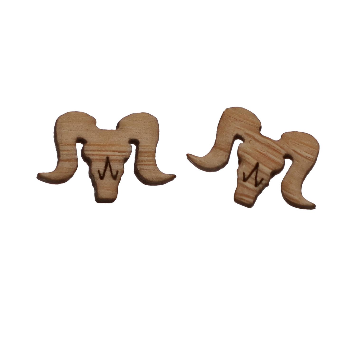 Big Horn Sheep Bamboo Earrings