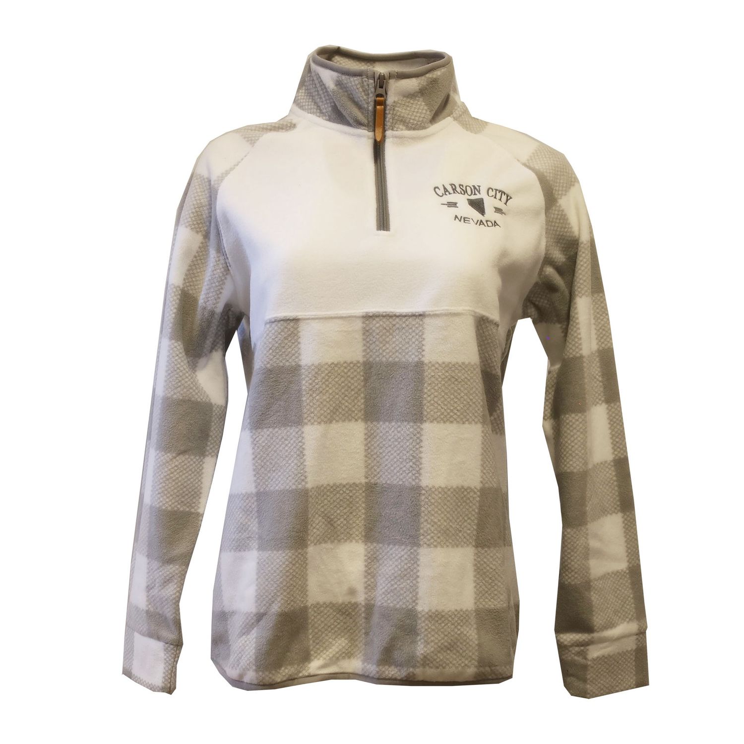 Plaid Quarter Zip Pullover