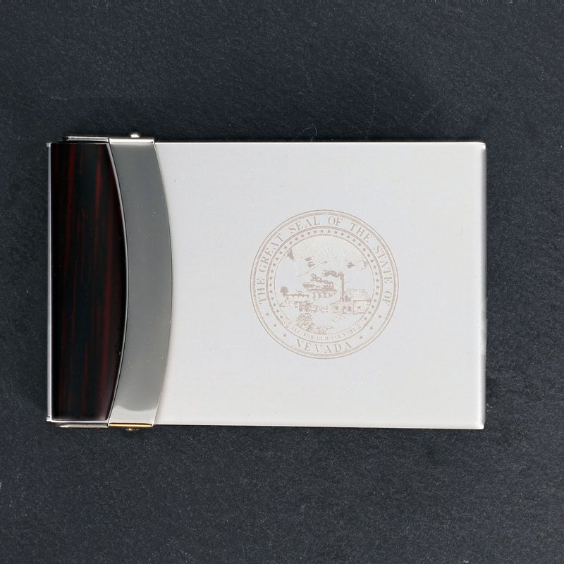 Nevada Seal Card Case with Acrylic Wood Accent