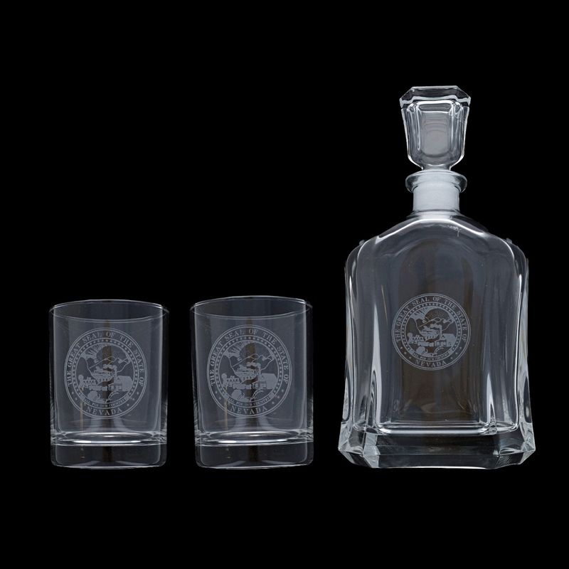 Set - Decanter w/Glasses - State Seal