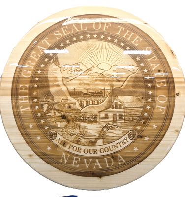 Wooden Nevada State Seal