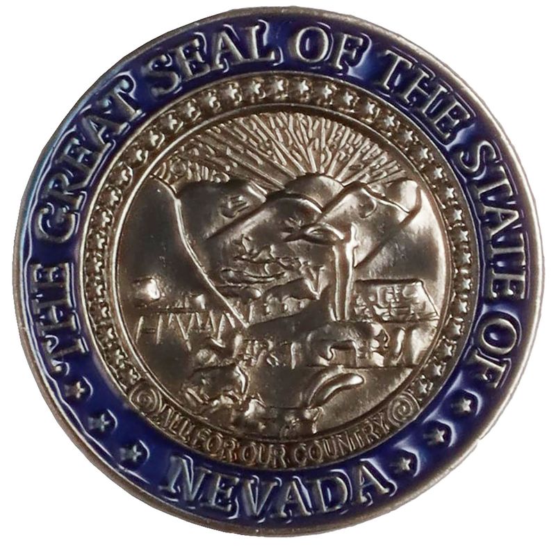 Nevada Seal Lapel Pin, Steel w/ Blue Trim