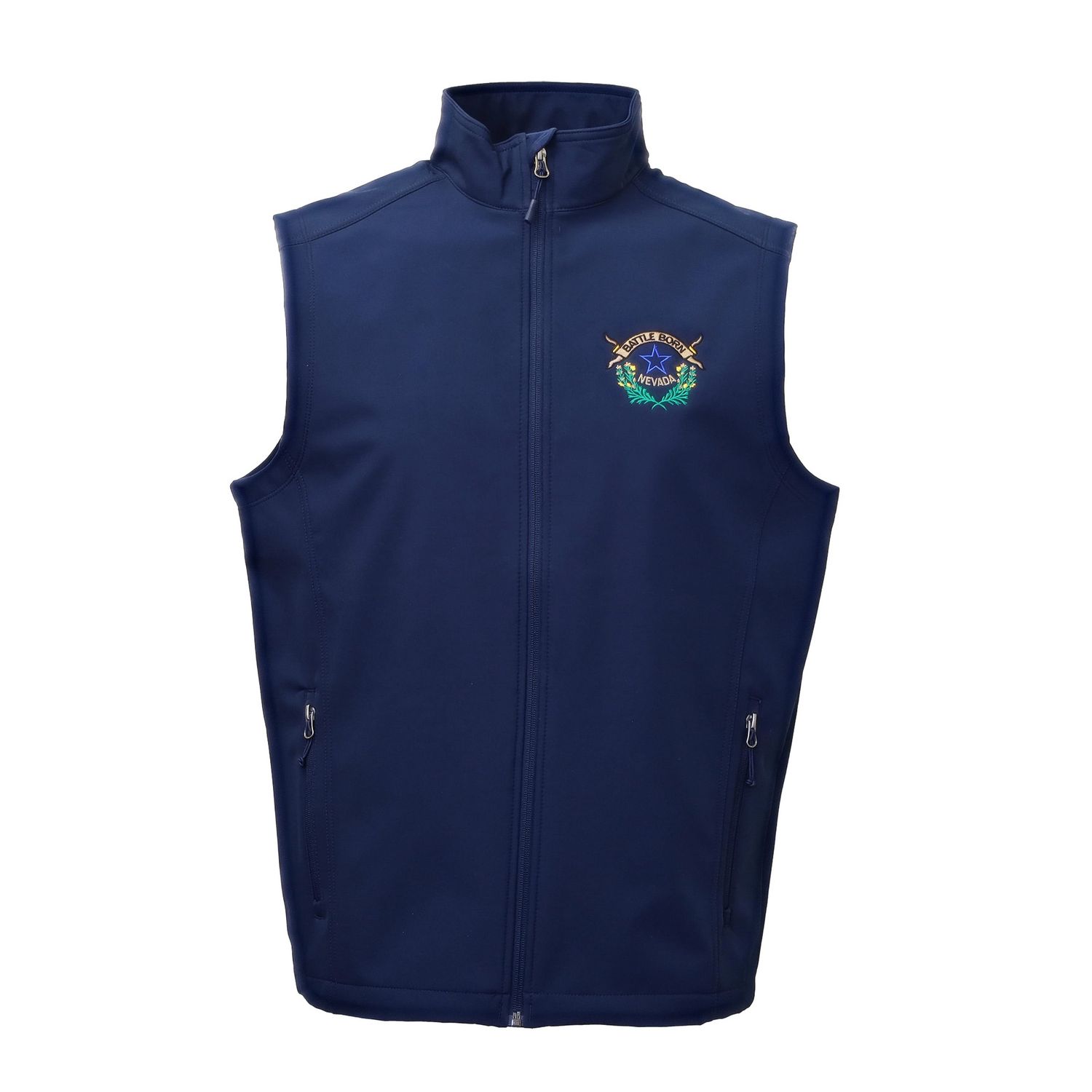 Battle Born Soft Shell Vest - Navy, Size: Small