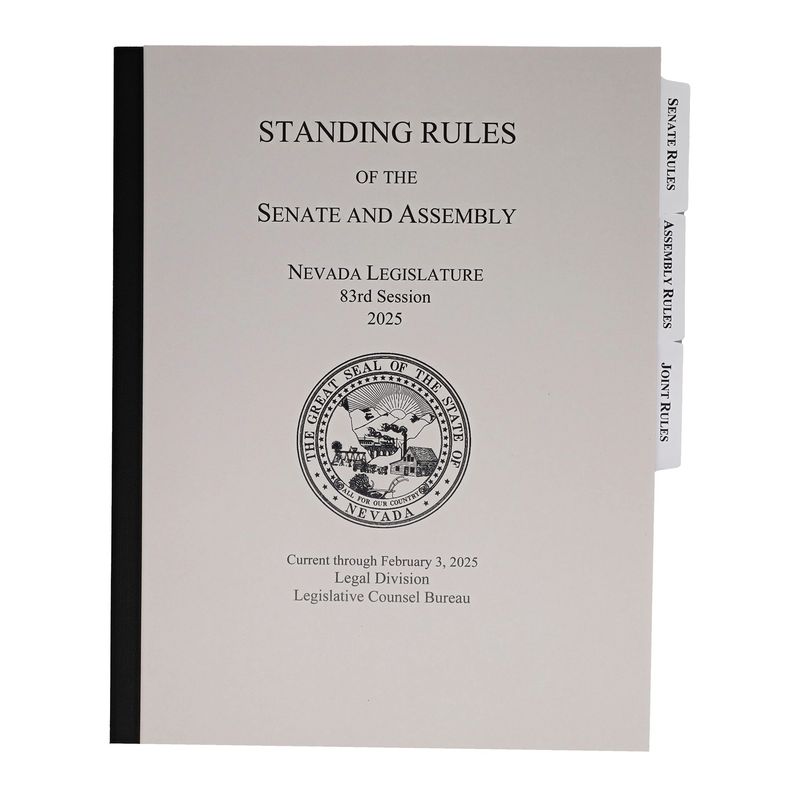 Standing Rules of the Senate and Assembly