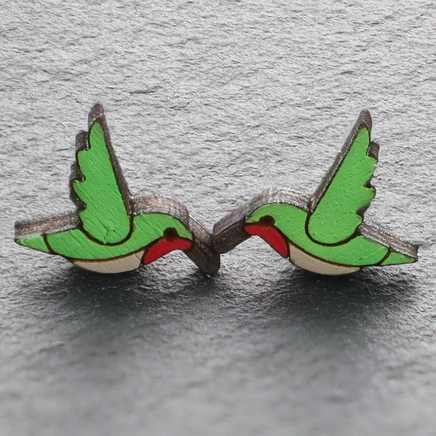 Hummingbird Wood Earrings