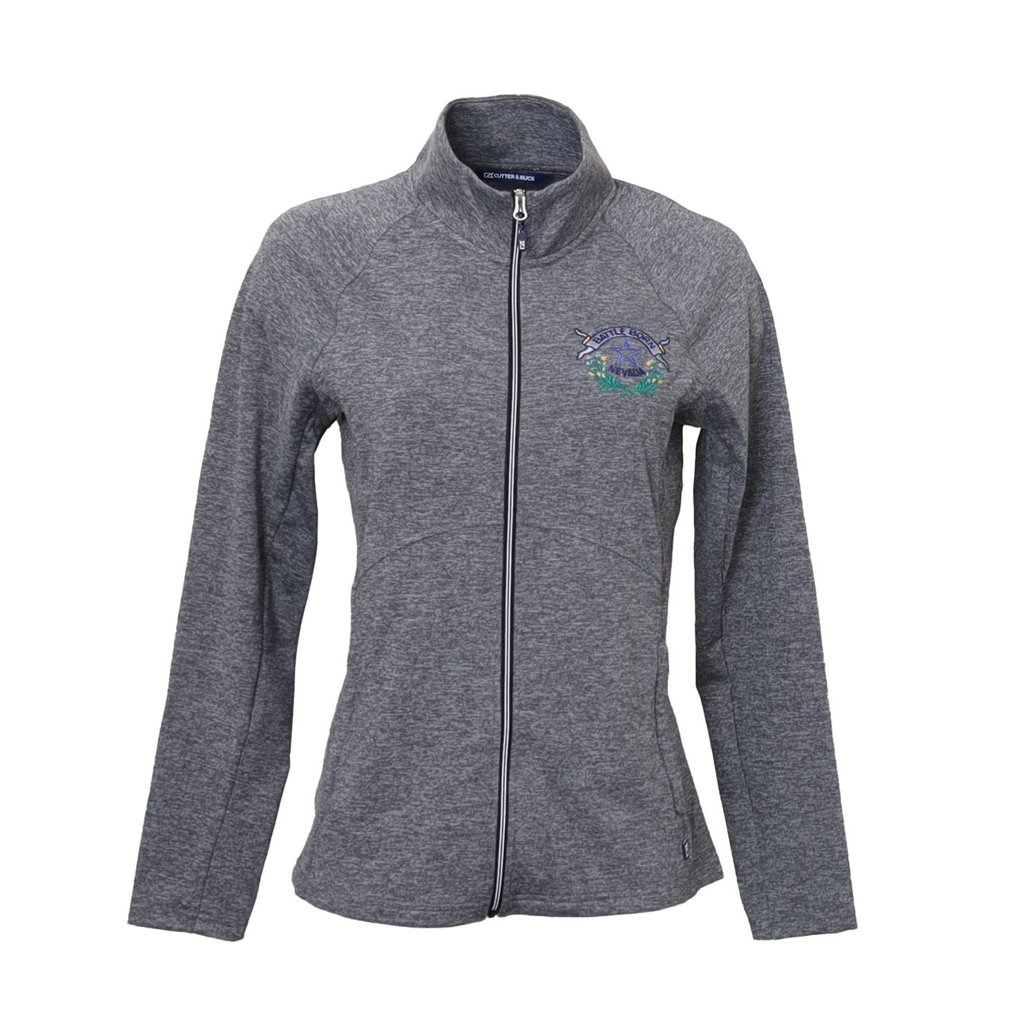 Eco Knit Womens Full Zip Jacket Black Heather